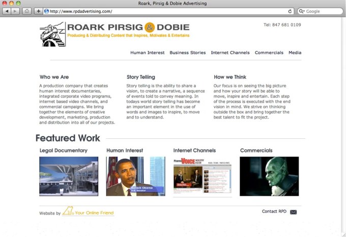 RPD Advertising Website Design