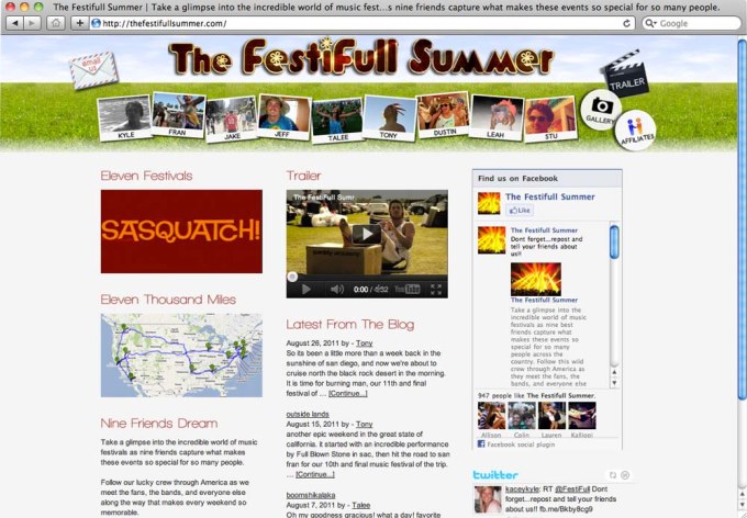 The Festifull Summer Website Design