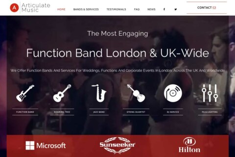 articulate-music-website-design